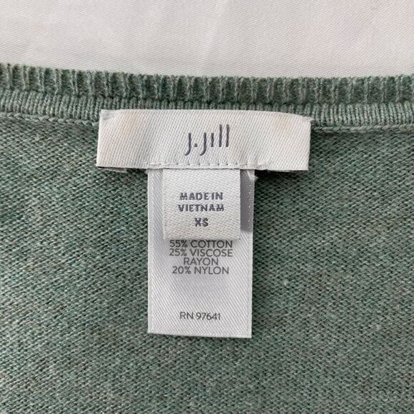 J Jill Green Round Neck Long Sleeve Pull Over Sweater Size XS Women's - Picture 5 of 9